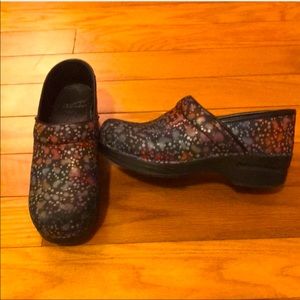 Dansko Multi Color Spots Pro Clogs